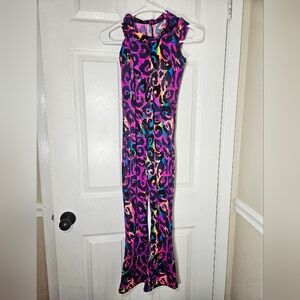 Multi Colored Leopard Dance Costume, IC, Lisa Frank Vibes
